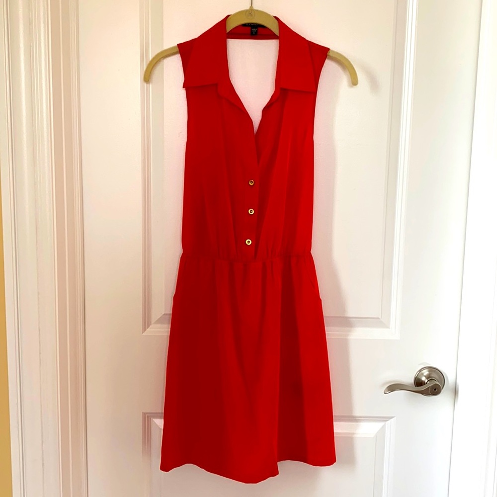 Bebe Red X Back Mini Dress Size S